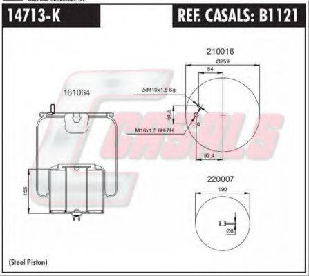 CASALS B1121 Кожух пневматичної ресори