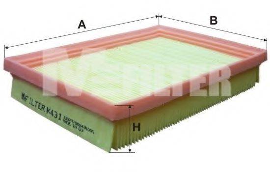 MFILTER K431 Повітряний фільтр