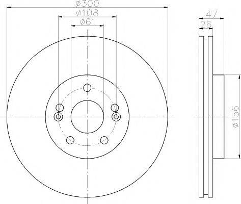 HELLA PAGID 8DD355109291 гальмівний диск