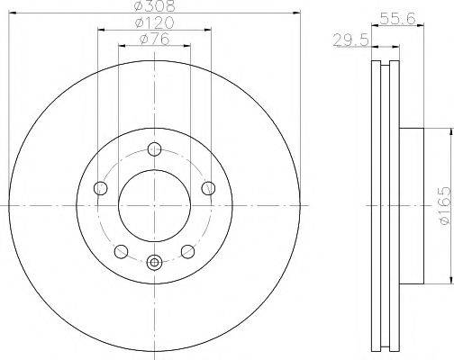 HELLA PAGID 8DD355109651 гальмівний диск