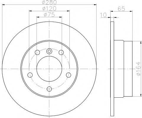 HELLA PAGID 8DD355111251 гальмівний диск