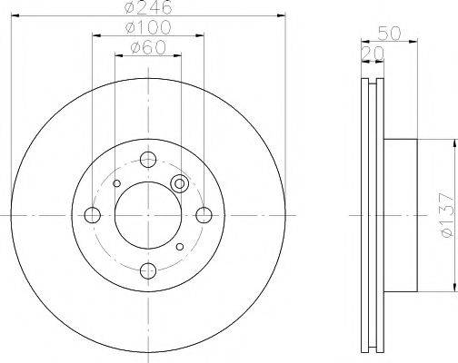 HELLA PAGID 8DD355107391 гальмівний диск