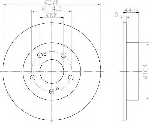 HELLA PAGID 8DD355108541 гальмівний диск