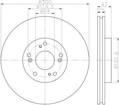 HELLA PAGID 8DD355115571 гальмівний диск