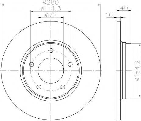 HELLA PAGID 8DD355115831 гальмівний диск