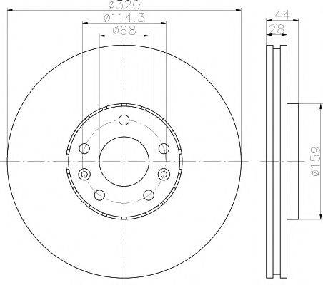 HELLA PAGID 8DD355116141 гальмівний диск