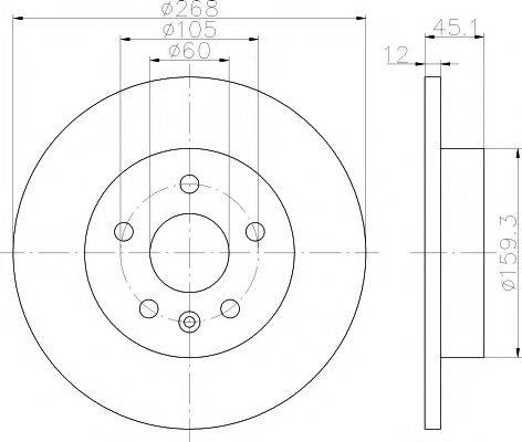 HELLA PAGID 8DD355116581 гальмівний диск