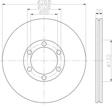 HELLA PAGID 8DD355117671 гальмівний диск