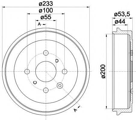 HELLA PAGID 8DT355300581 Гальмівний барабан