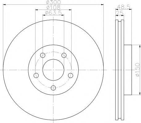 HELLA PAGID 8DD355112181 гальмівний диск