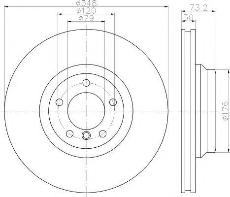 HELLA PAGID 8DD355113521 гальмівний диск