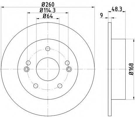 HELLA PAGID 8DD355115031 гальмівний диск