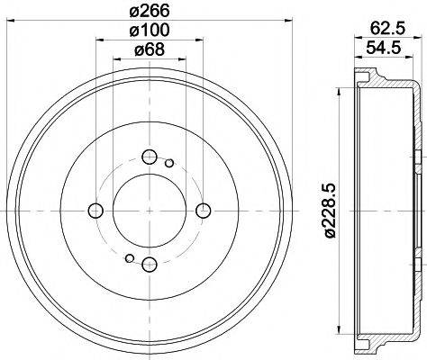 HELLA PAGID 8DT355300821 Гальмівний барабан