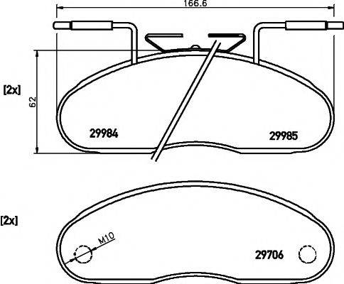 HELLA PAGID 8DB355005331 Комплект гальмівних колодок, дискове гальмо