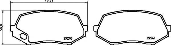 HELLA PAGID 8DB355005591 Комплект гальмівних колодок, дискове гальмо