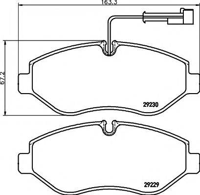 HELLA PAGID 8DB355005611 Комплект гальмівних колодок, дискове гальмо