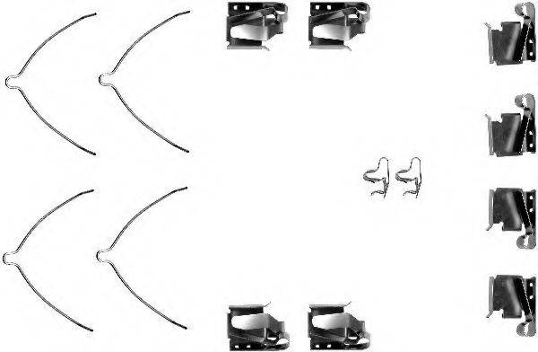 HELLA PAGID 8DZ355202911 Комплектуючі, колодки дискового гальма