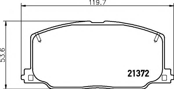 HELLA PAGID 8DB355005771 Комплект гальмівних колодок, дискове гальмо