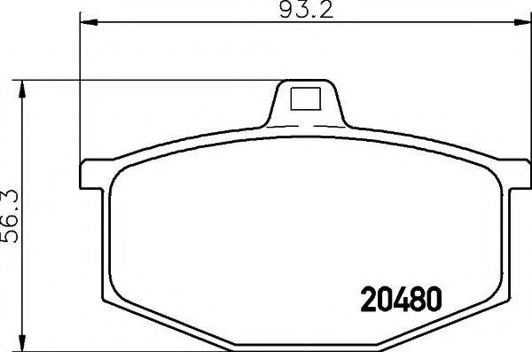 HELLA PAGID 8DB355006031 Комплект гальмівних колодок, дискове гальмо