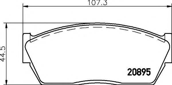 HELLA PAGID 8DB355006111 Комплект гальмівних колодок, дискове гальмо