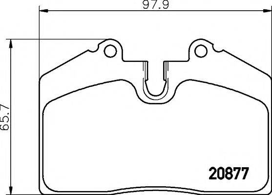 HELLA PAGID 8DB355015671 Комплект гальмівних колодок, дискове гальмо