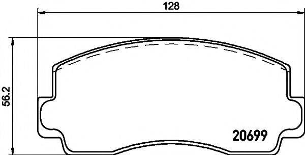 HELLA PAGID 8DB355007241 Комплект гальмівних колодок, дискове гальмо