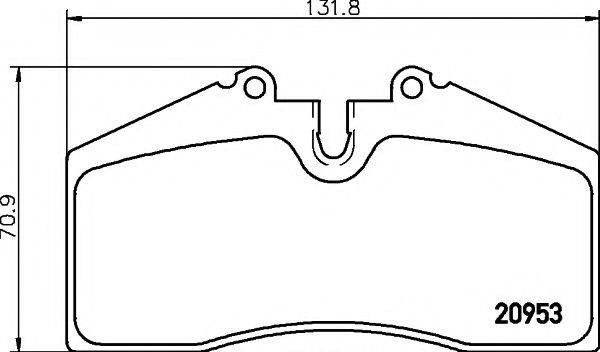 HELLA PAGID 8DB355007701 Комплект гальмівних колодок, дискове гальмо