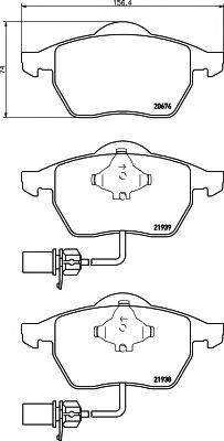 HELLA PAGID 8DB355008411 Комплект гальмівних колодок, дискове гальмо