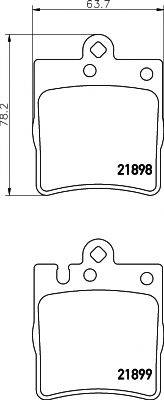 HELLA PAGID 8DB355008451 Комплект гальмівних колодок, дискове гальмо