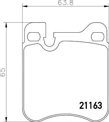 HELLA PAGID 8DB355008491 Комплект гальмівних колодок, дискове гальмо