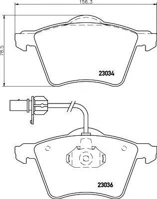 HELLA PAGID 8DB355008771 Комплект гальмівних колодок, дискове гальмо