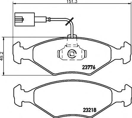 HELLA PAGID 8DB355008811 Комплект гальмівних колодок, дискове гальмо