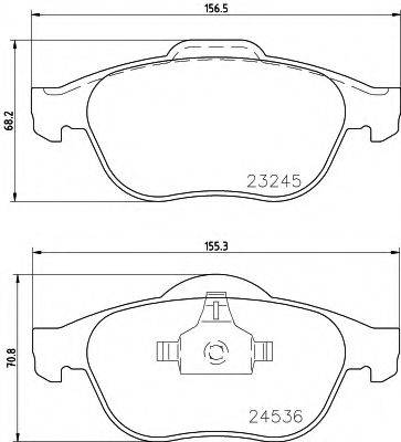 HELLA PAGID 8DB355013241 Комплект гальмівних колодок, дискове гальмо