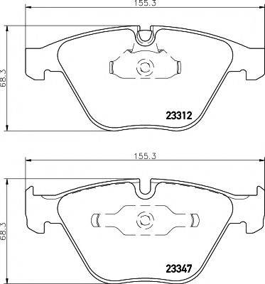 HELLA PAGID 8DB355009271 Комплект гальмівних колодок, дискове гальмо