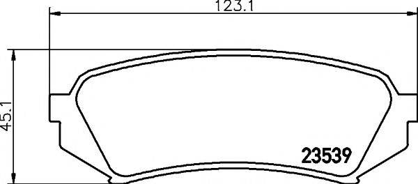 HELLA PAGID 8DB355009391 Комплект гальмівних колодок, дискове гальмо