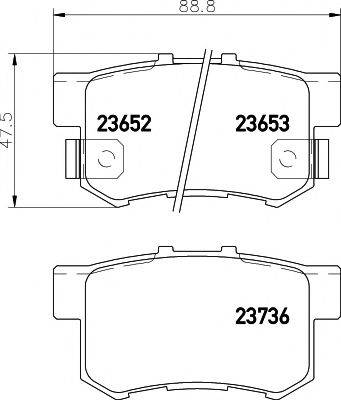 HELLA PAGID 8DB355009581 Комплект гальмівних колодок, дискове гальмо