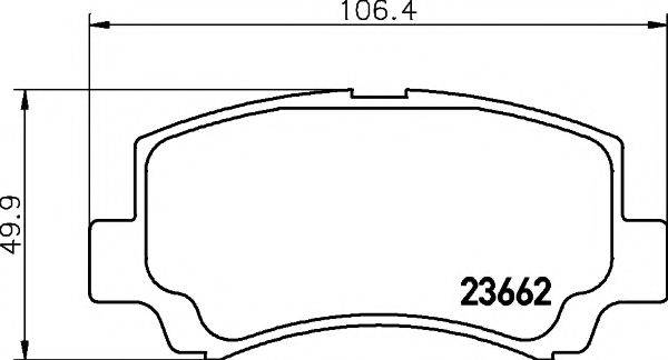 HELLA PAGID 8DB355009681 Комплект гальмівних колодок, дискове гальмо