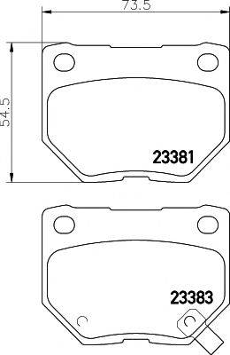 HELLA PAGID 8DB355009901 Комплект гальмівних колодок, дискове гальмо