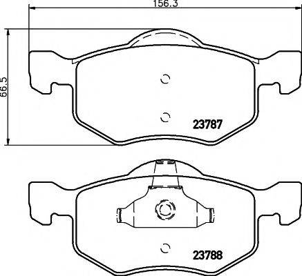 HELLA PAGID 8DB355010141 Комплект гальмівних колодок, дискове гальмо