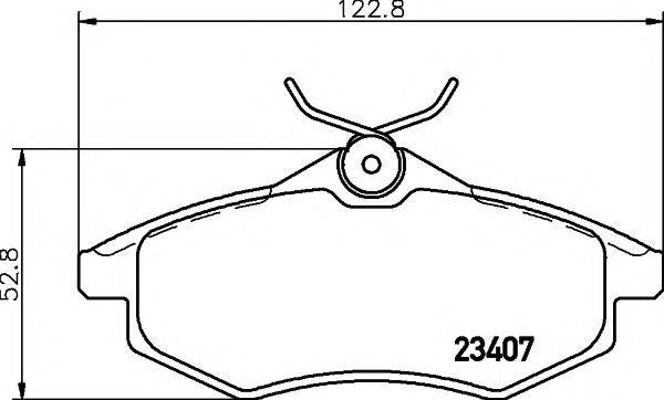 HELLA PAGID 8DB355010161 Комплект гальмівних колодок, дискове гальмо