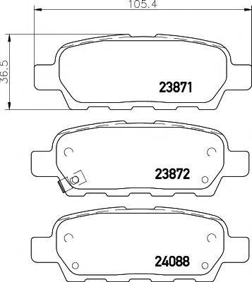 HELLA PAGID 8DB355010241 Комплект гальмівних колодок, дискове гальмо