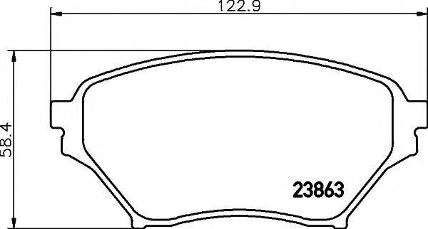 HELLA PAGID 8DB355010261 Комплект гальмівних колодок, дискове гальмо