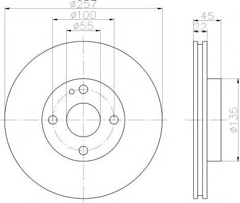 HELLA PAGID 8DD355103181 гальмівний диск