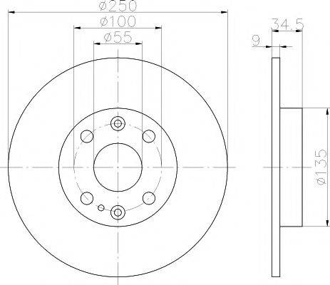 HELLA PAGID 8DD355103191 гальмівний диск