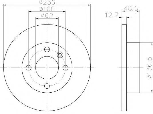 HELLA PAGID 8DD355105891 гальмівний диск