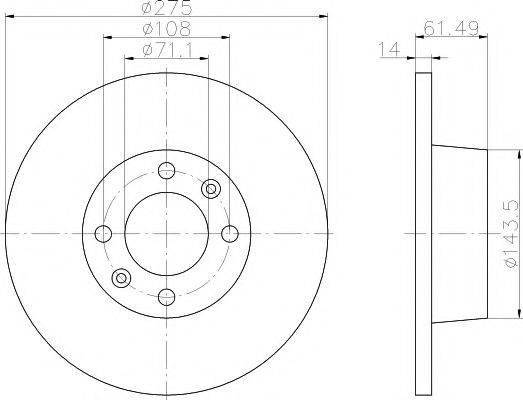 HELLA PAGID 8DD355107851 гальмівний диск