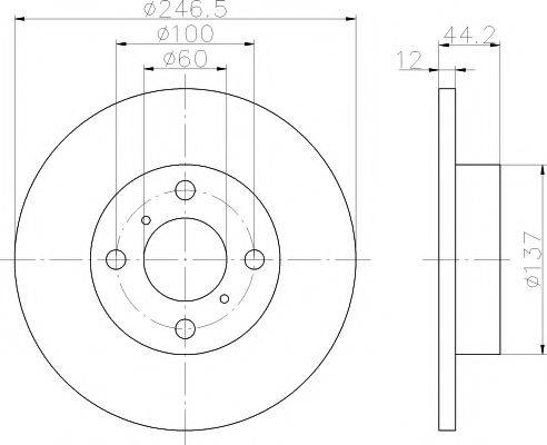 HELLA PAGID 8DD355108201 гальмівний диск