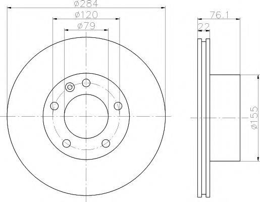 HELLA PAGID 8DD355100501 гальмівний диск