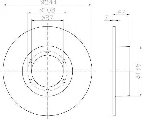 HELLA PAGID 8DD355100281 гальмівний диск