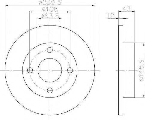 HELLA PAGID 8DD355104631 гальмівний диск